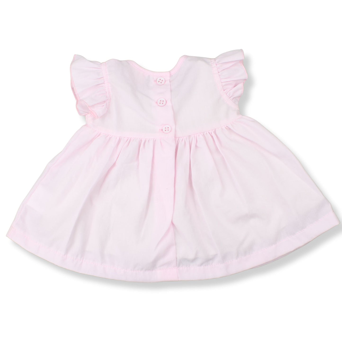 Baby Girls Pink Floral Dress, Bloomers & Headband – 3 Piece Outfit