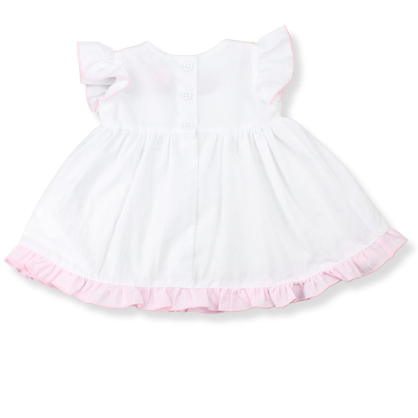 Baby Girls White & Pink Sailor Dress, Bloomers & Headband – 3 Piece Outfit