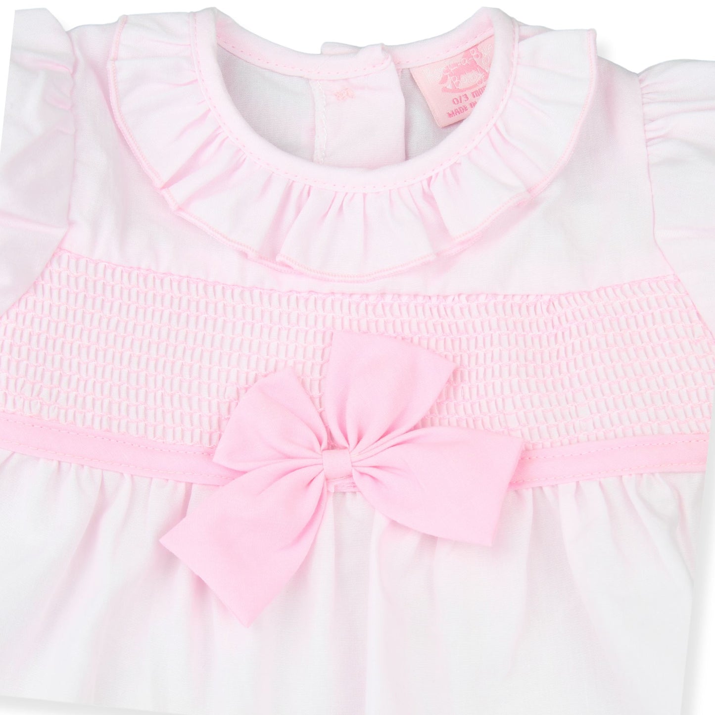 Baby Girls Pink Smocked Romper