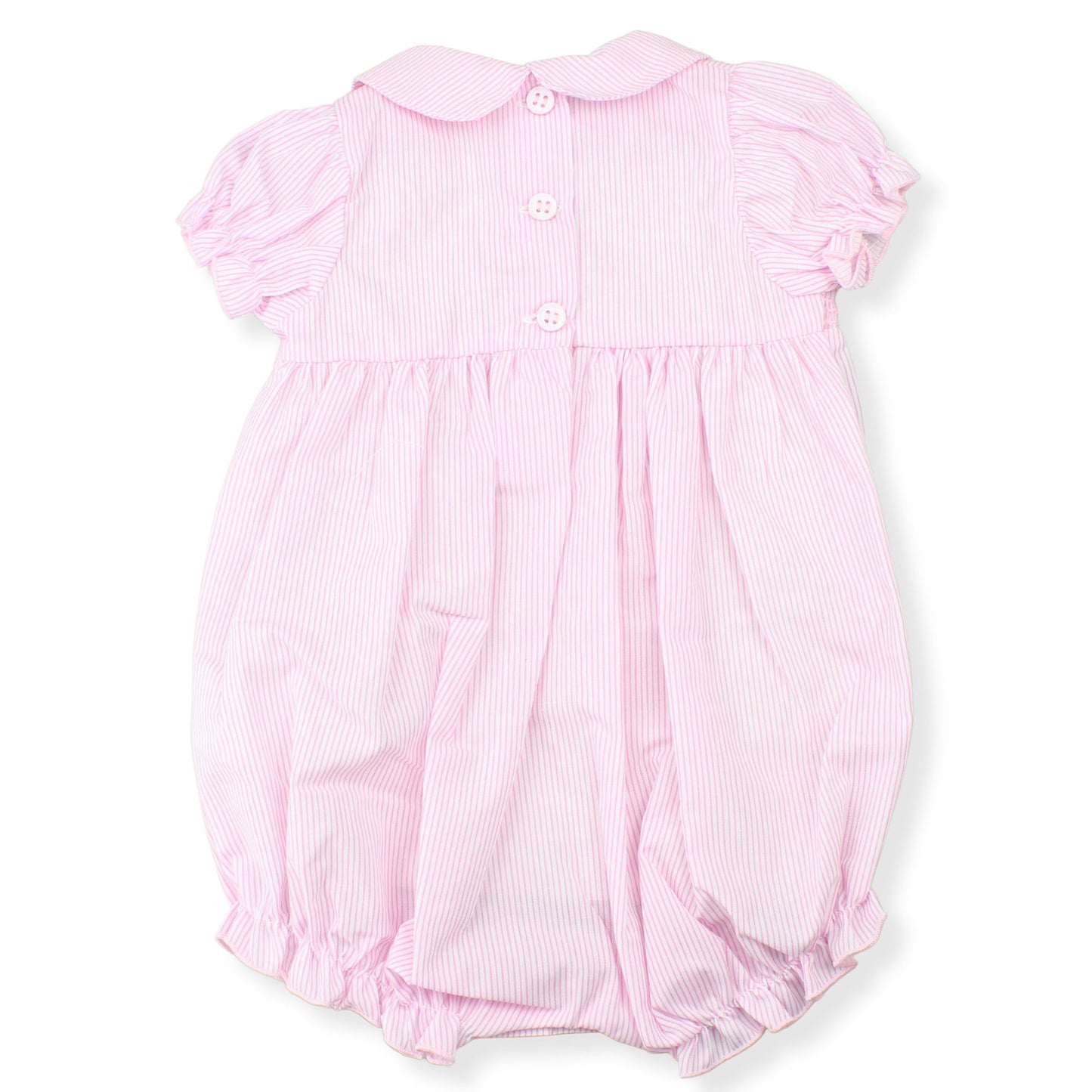 Baby Girls Pink Striped Smocked Romper