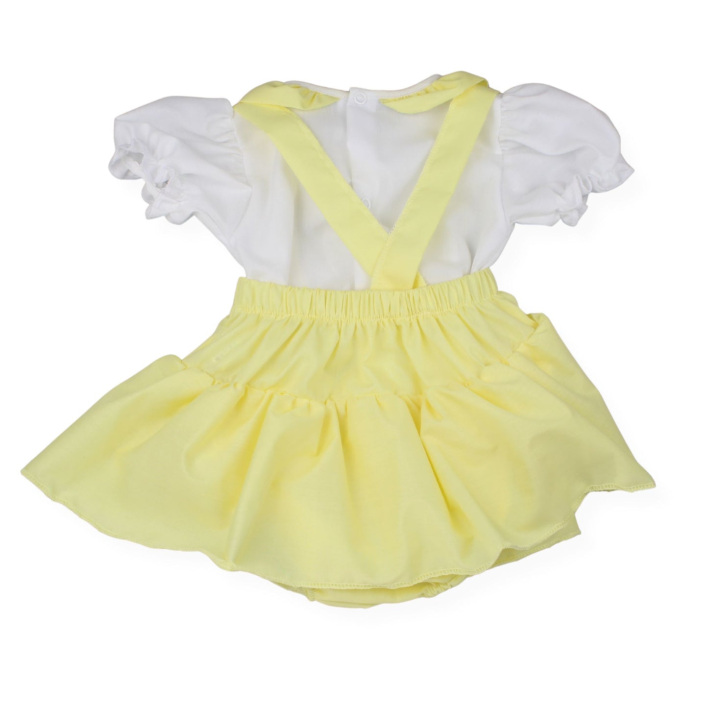 Baby girls ruffle dress in yellow