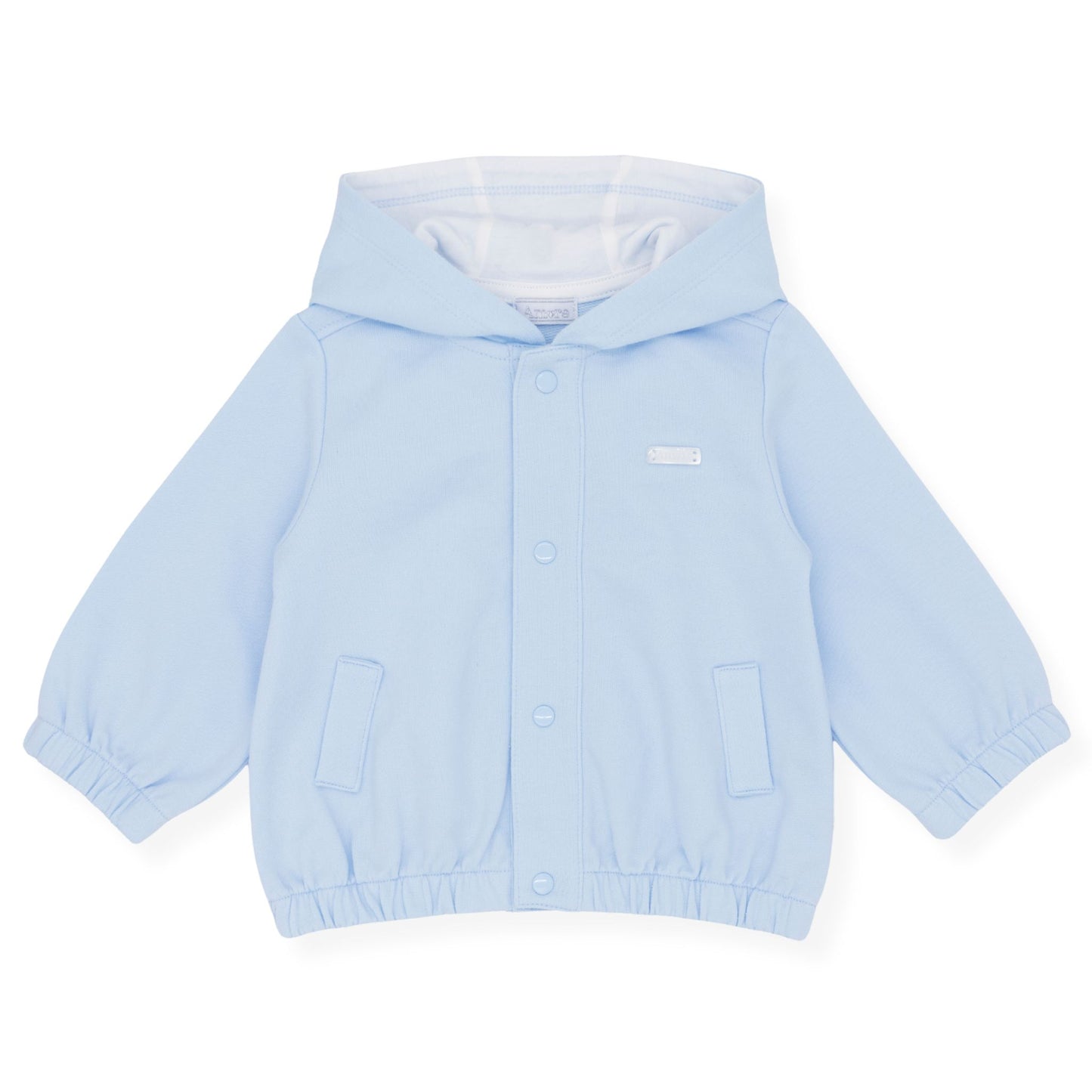 Amore Baby Boy Blue Hooded Jacket – Lightweight Popper Fastening