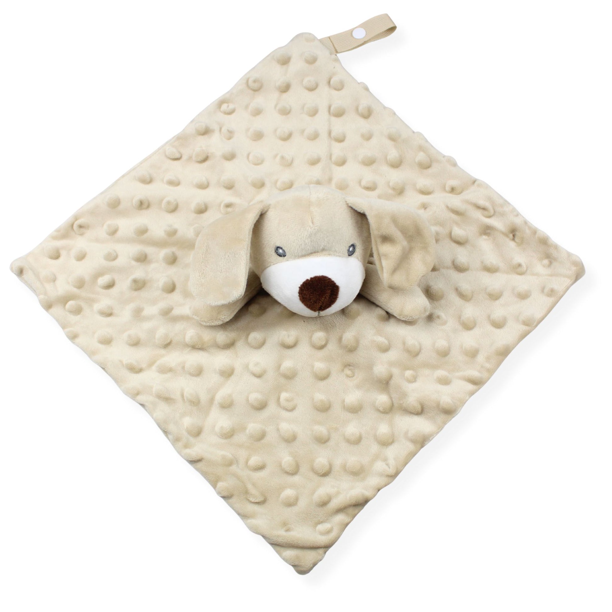 baby unisex puppy comforter on a white background