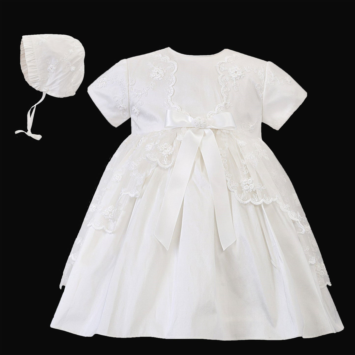 baby girls christening dress ivory