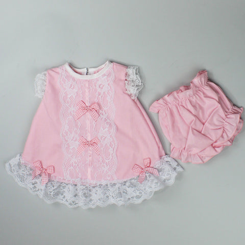 Baby Girl Outfit - Dress and Knickers - Pink