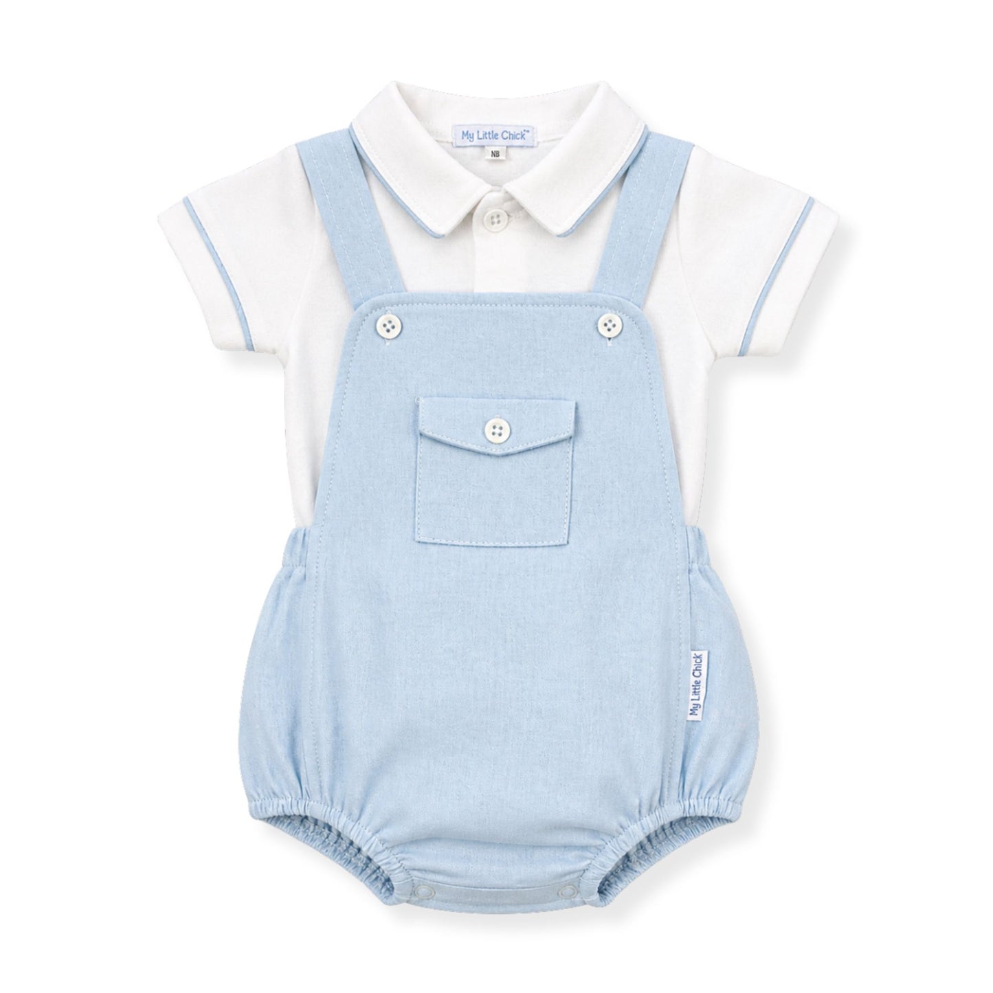 baby boys linen summer set