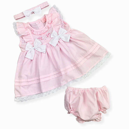 baby girls pink summer three piece outfit