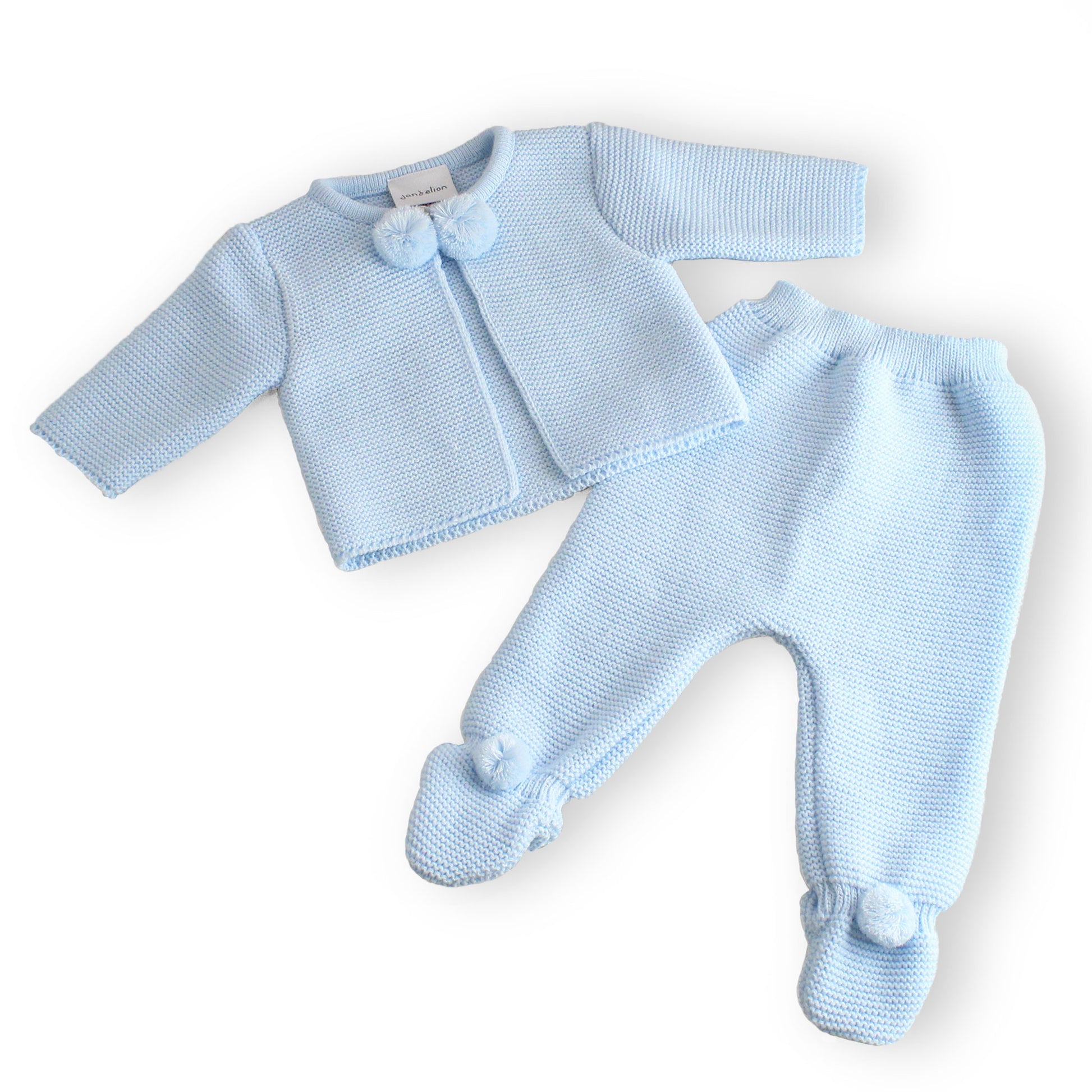 dandelion knitted pom outfit baby boys newborn knitted outfit