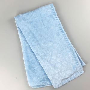 baby boy blanket blue with hearts