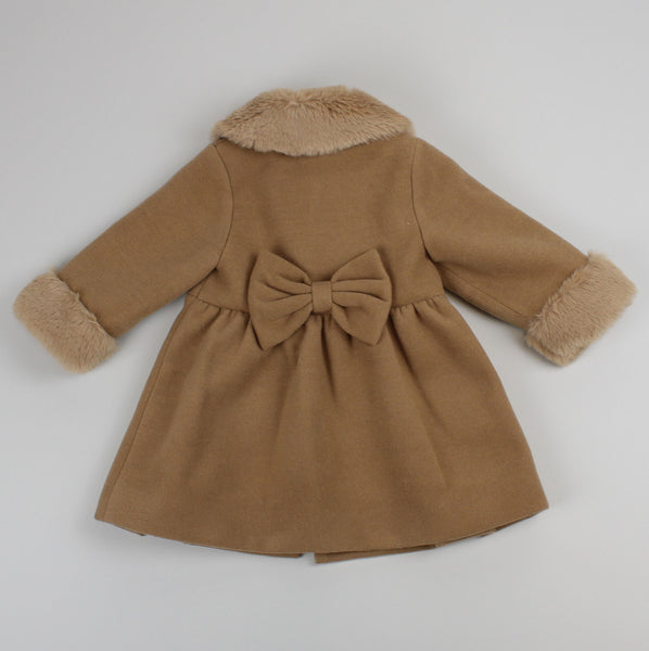 baby girls traditional fur coat