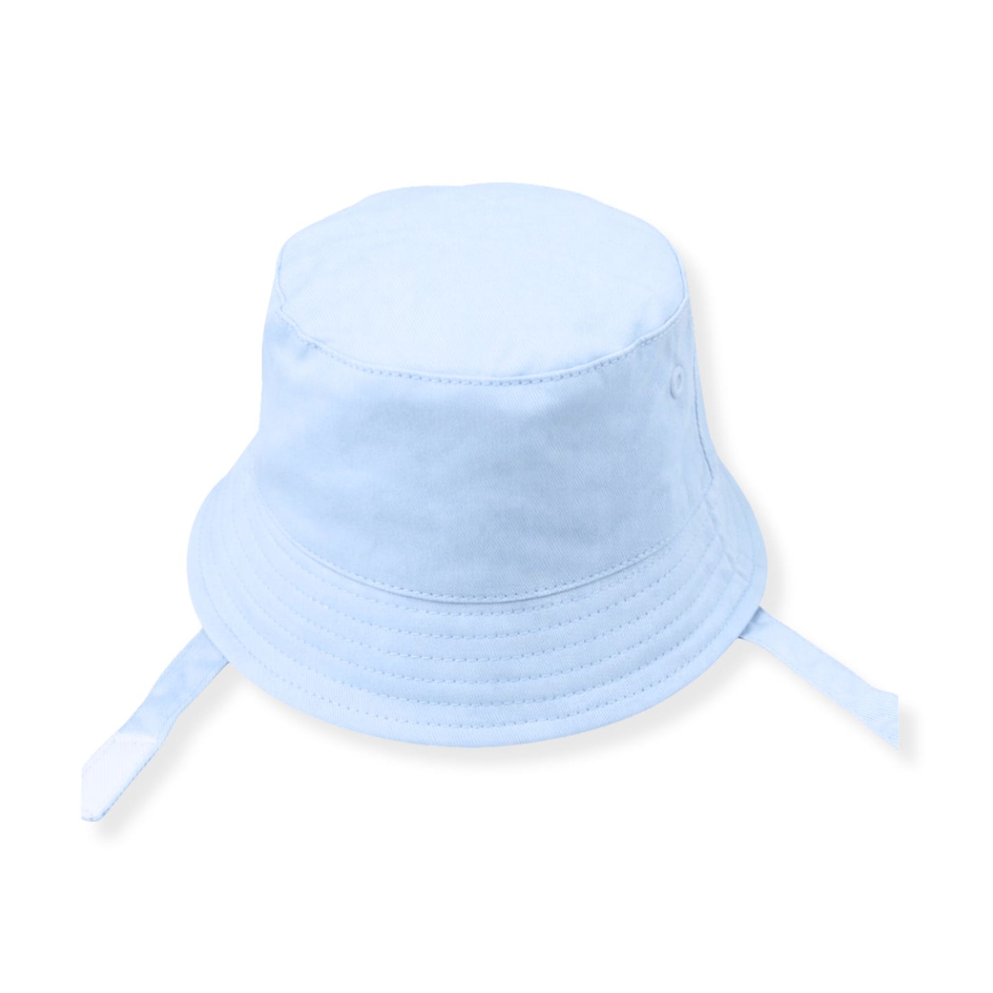 Light blue bucket hat on a white background