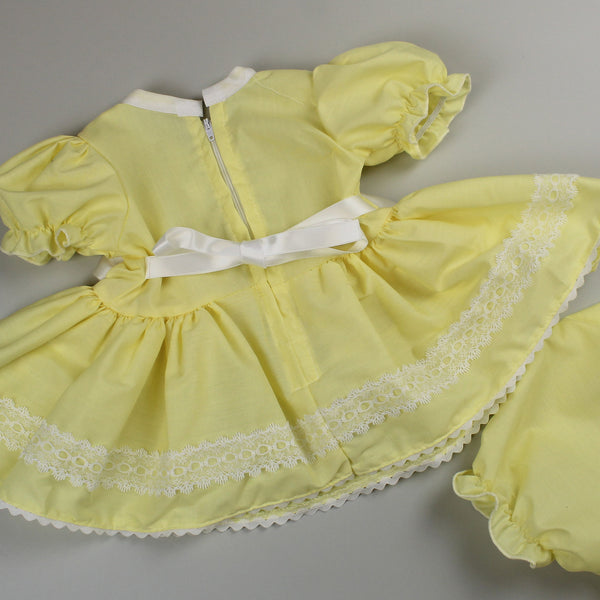 baby girls lemon frilly dress summer