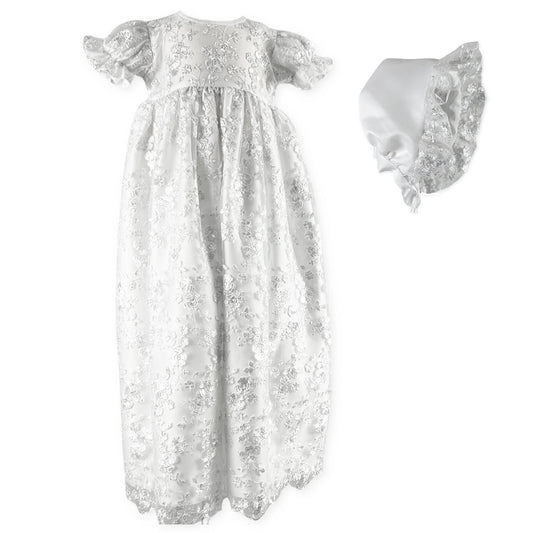 full legnth christening gon with bonnet