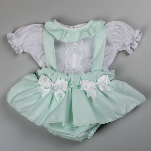 baby girls mint summer outfit