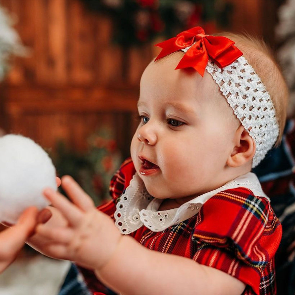 Baby girl red bow hot sale headband