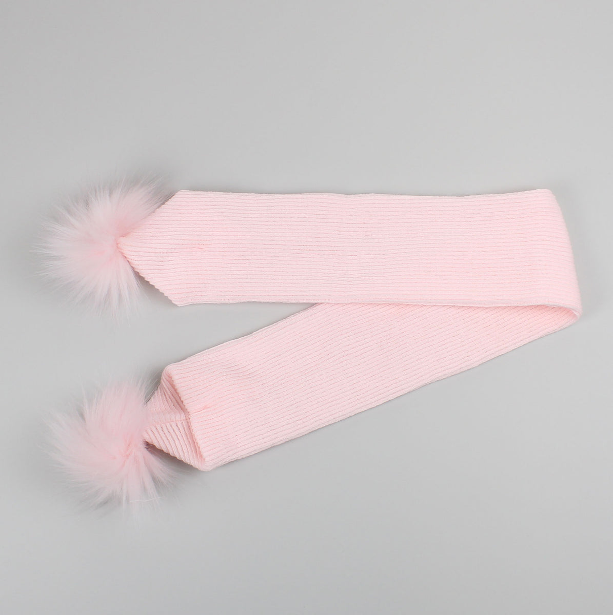 W20 Luxe Faux Fur Pom Pom Scarves - Dusty pink – Le Petit Bouton