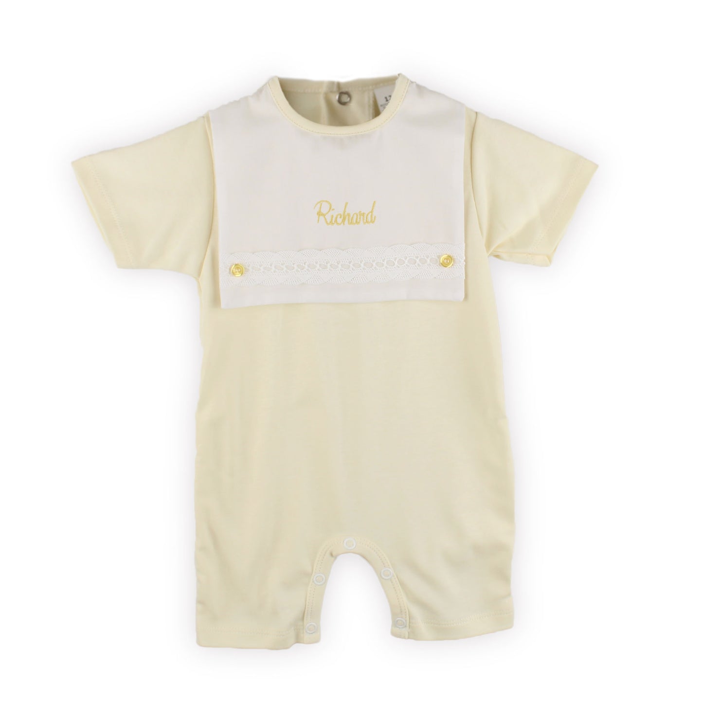 Personalised Lemon Baby Romper – Made in Portugal