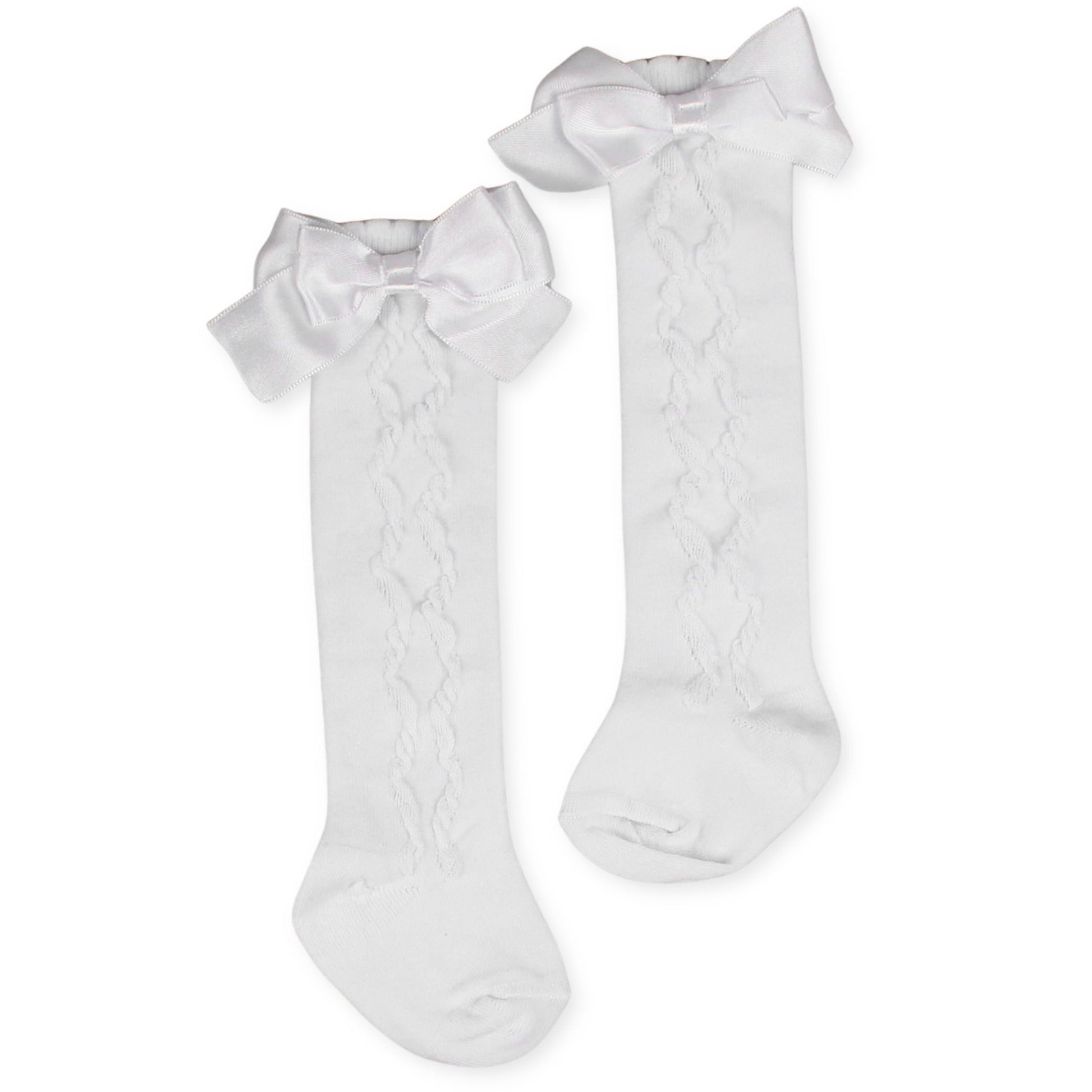 baby girls high knee sock with ribbon bow pex grazia
