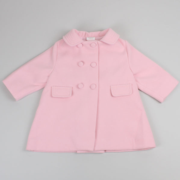 baby girls pink pea coat