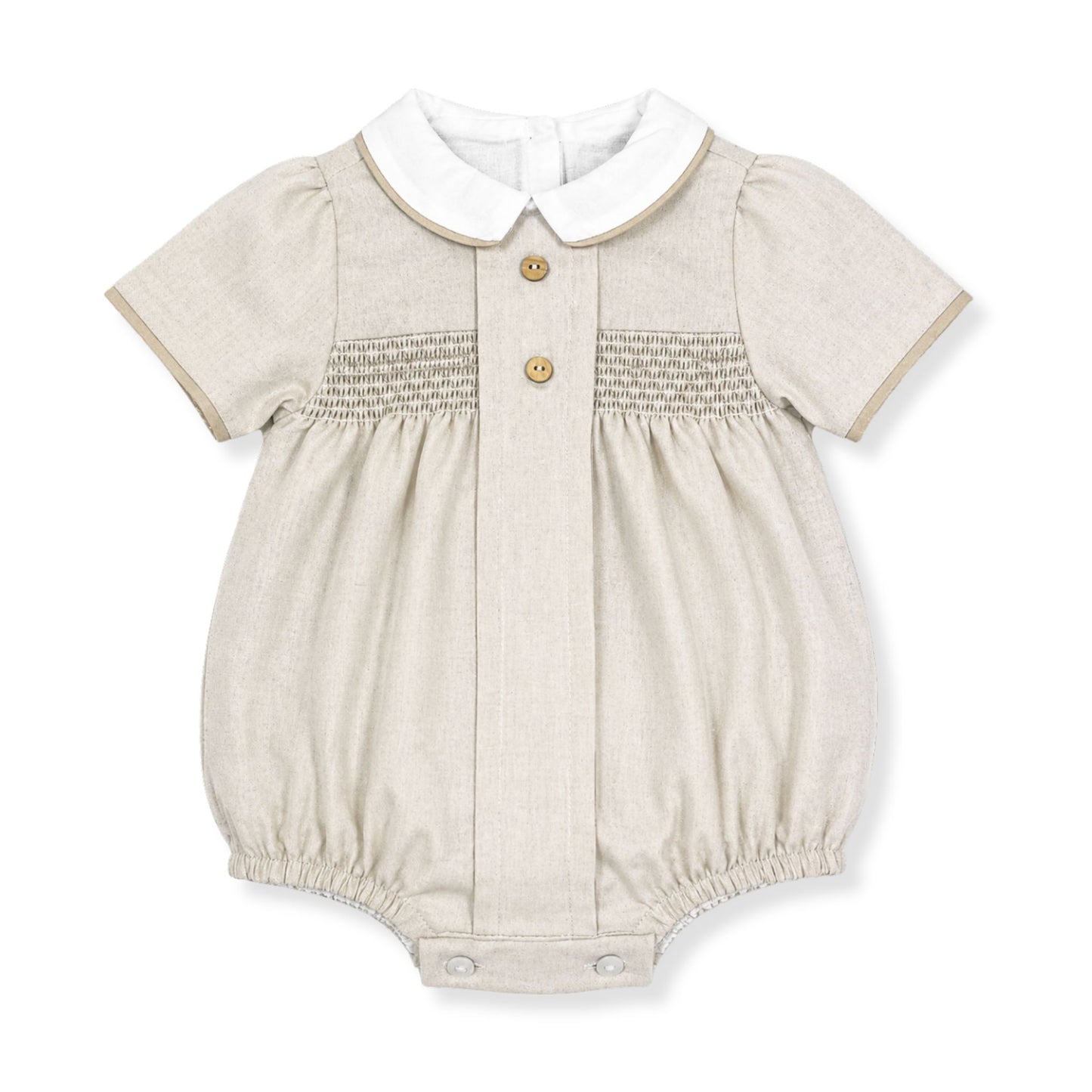 baby beige cotton romper