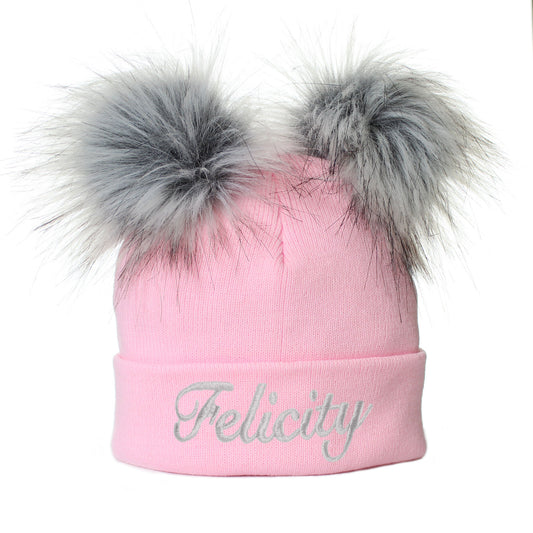 pink 1-6 years personalised hat