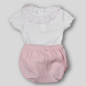 Baby Girls Cotton Vest and Jam Pants Set - Calamaro 16044 & 19107