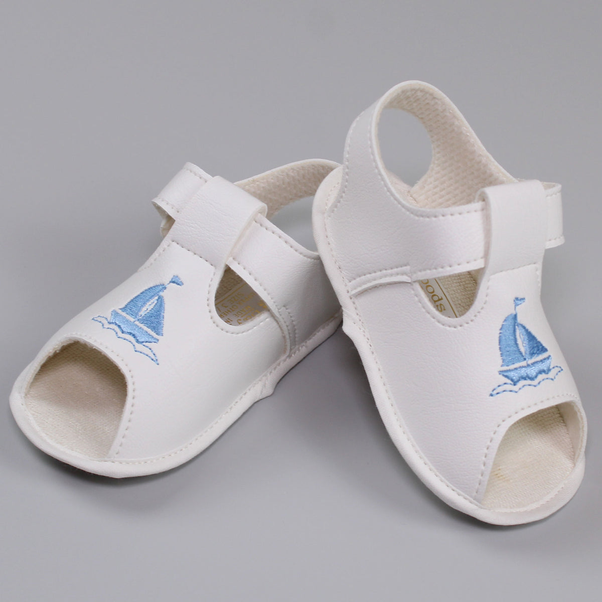 Classic White Pram Sandals For Baby Boys – Lullaby Lane Baby Shop