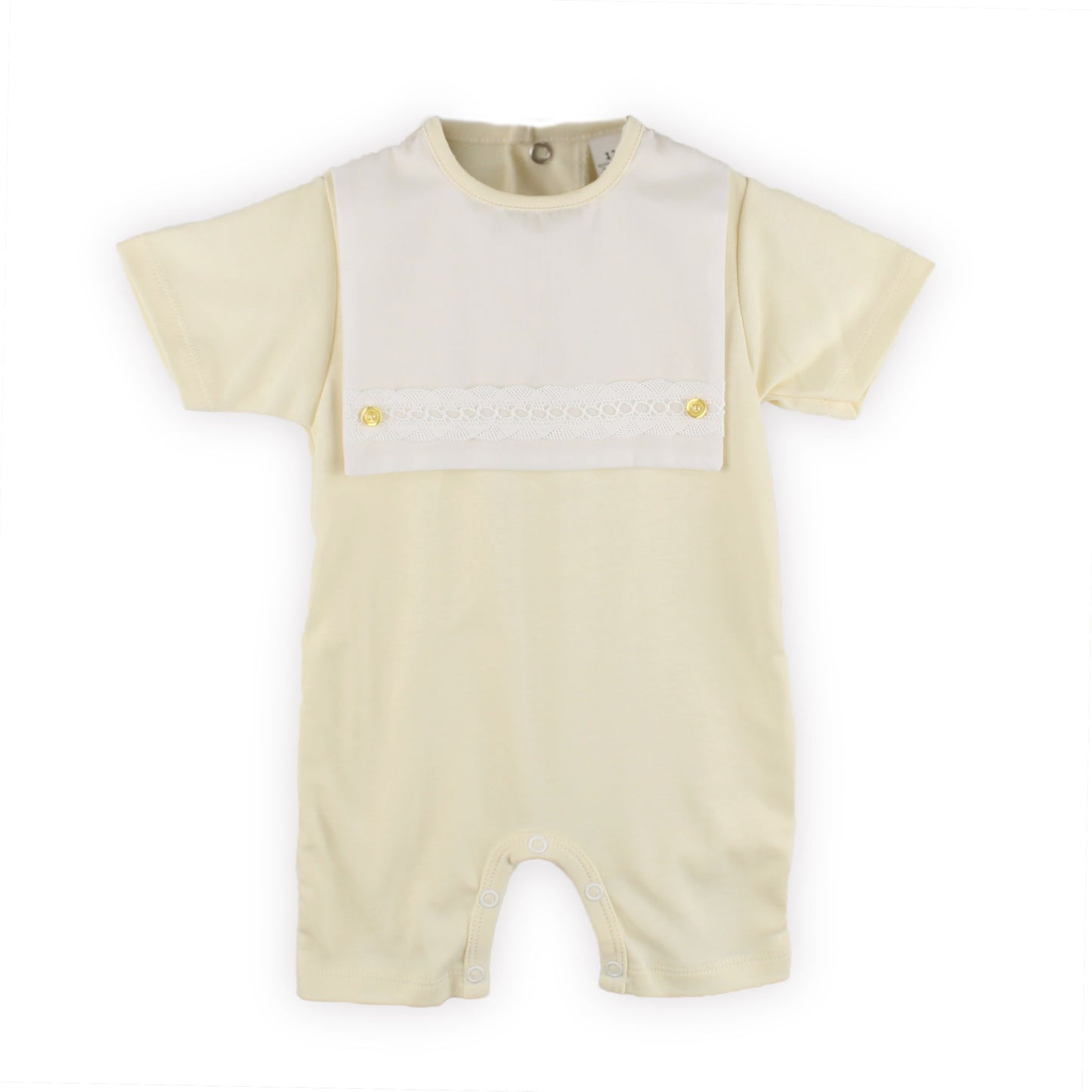 Baby Boys Lemon Cotton Romper – Made in Portugal