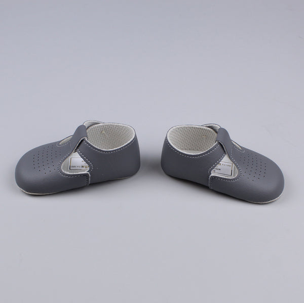 baby boys charcoal soft sole shoes