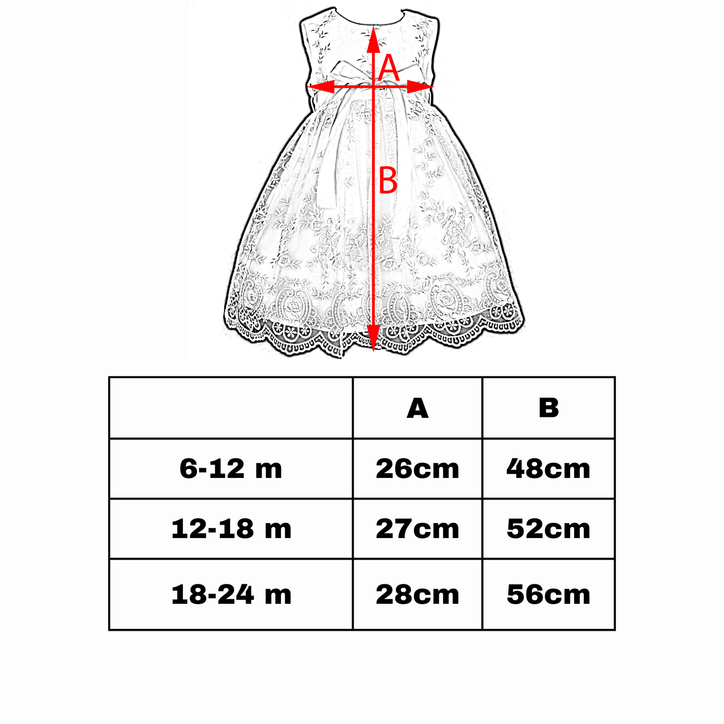 Baby Girls White Christening Dress - Occasion Wear