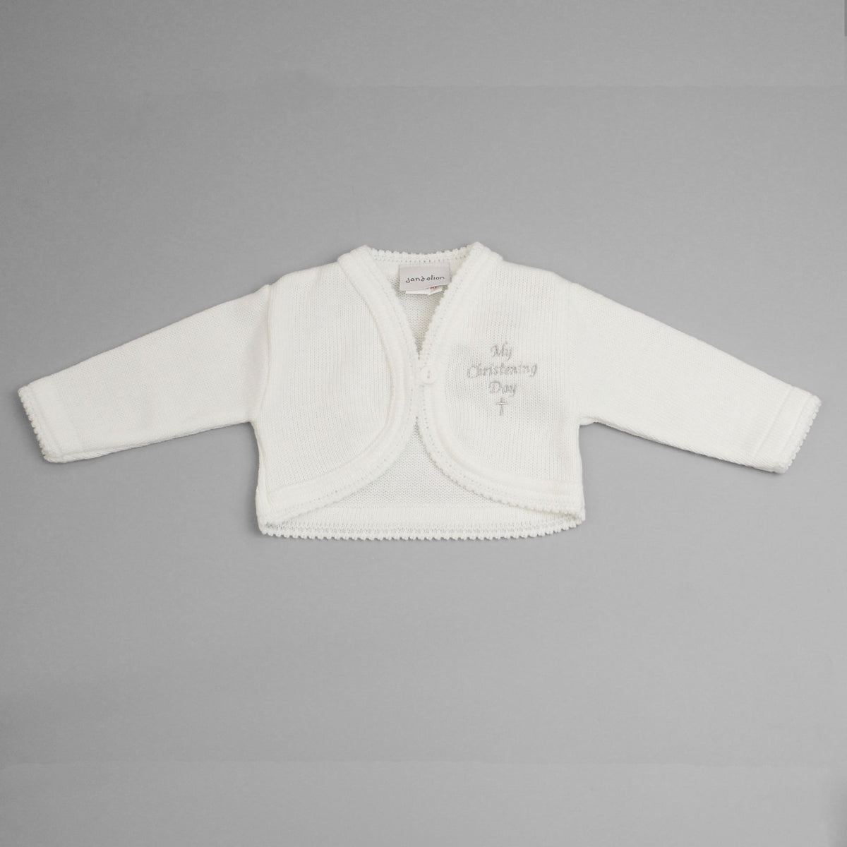 Baby boy hotsell white christening cardigan