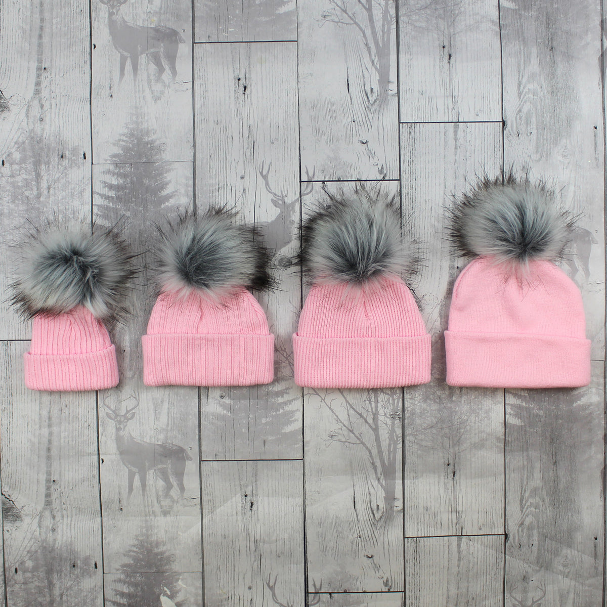 Ladies pink pom pom hat on sale