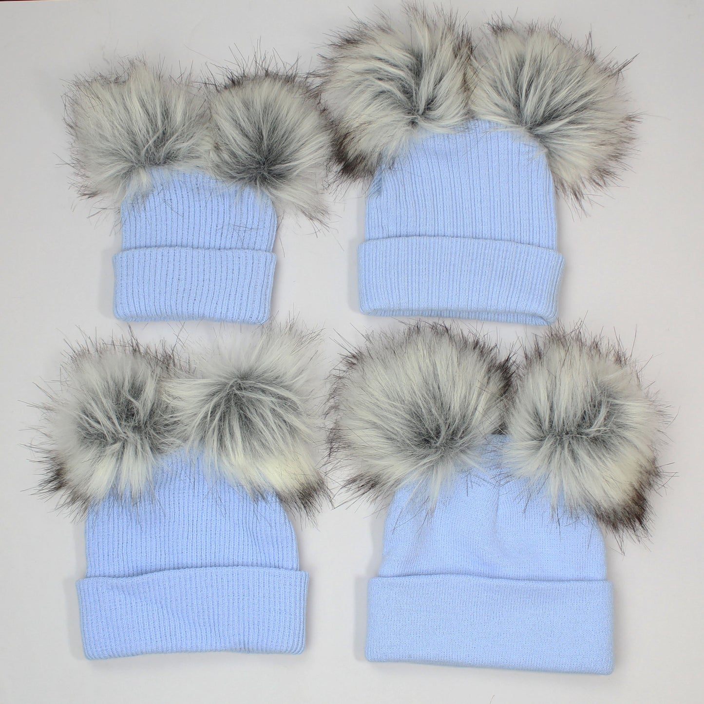 baby blue boys pom hat