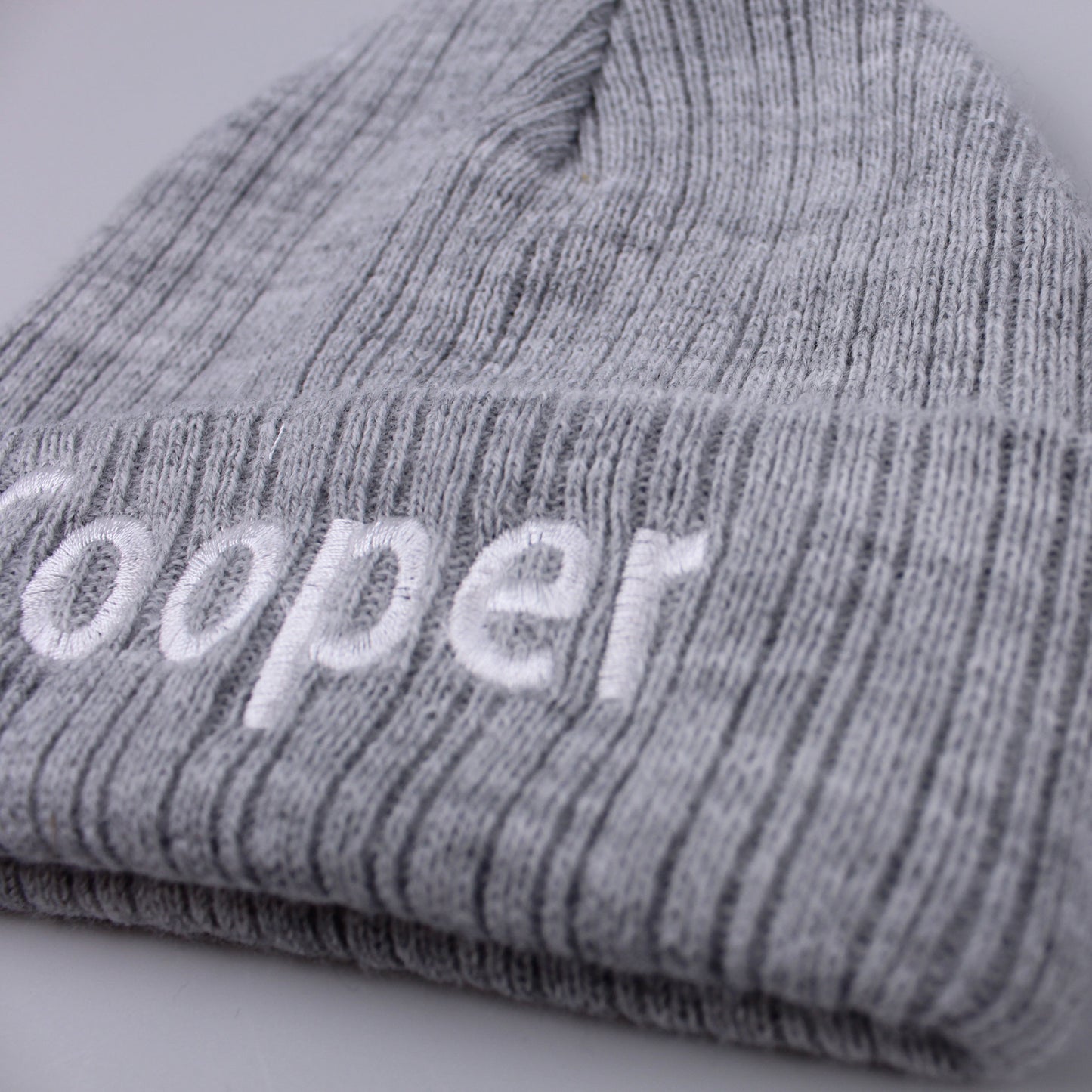 Custom Baby Beanie Grey