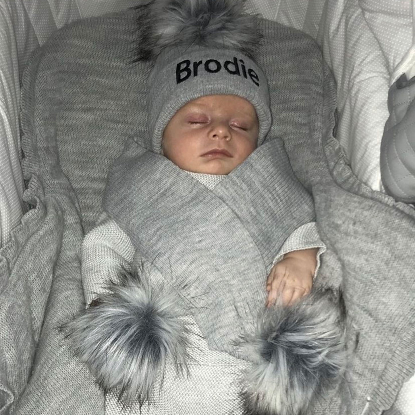baby grey scarf