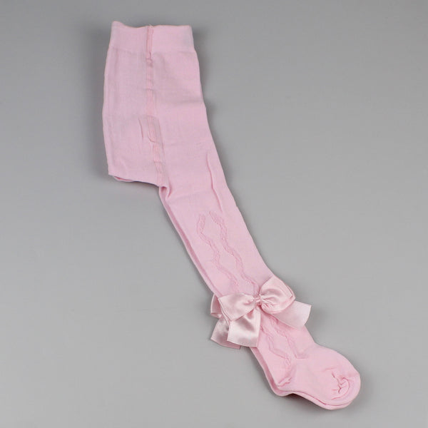 Baby Girl Bow Tights - Pink - Pex Grazia