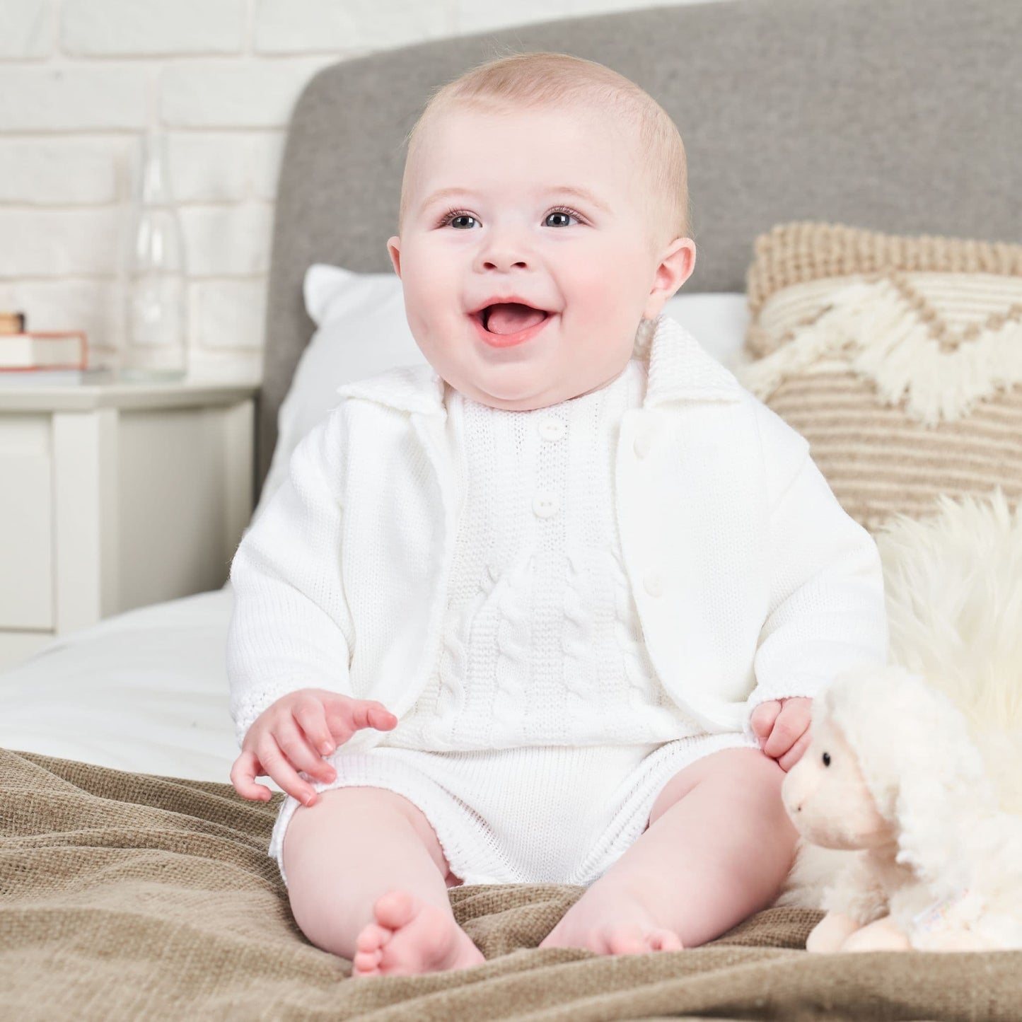 baby white cardigan
