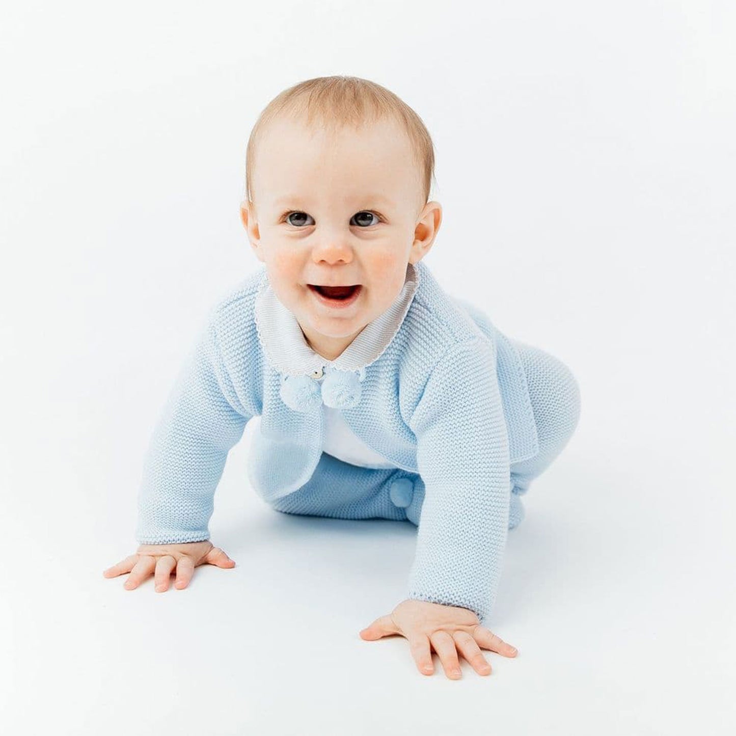 personalised baby boy knitted outfit