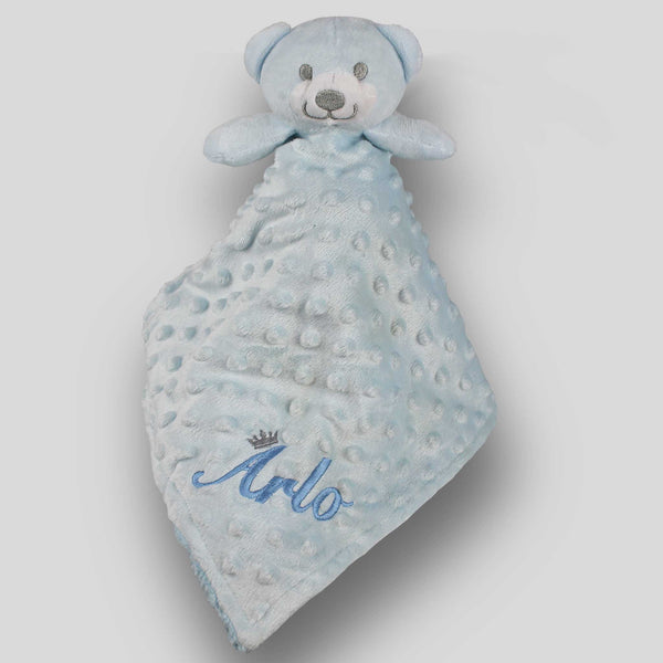 baby comforter custom blue bear snuggy