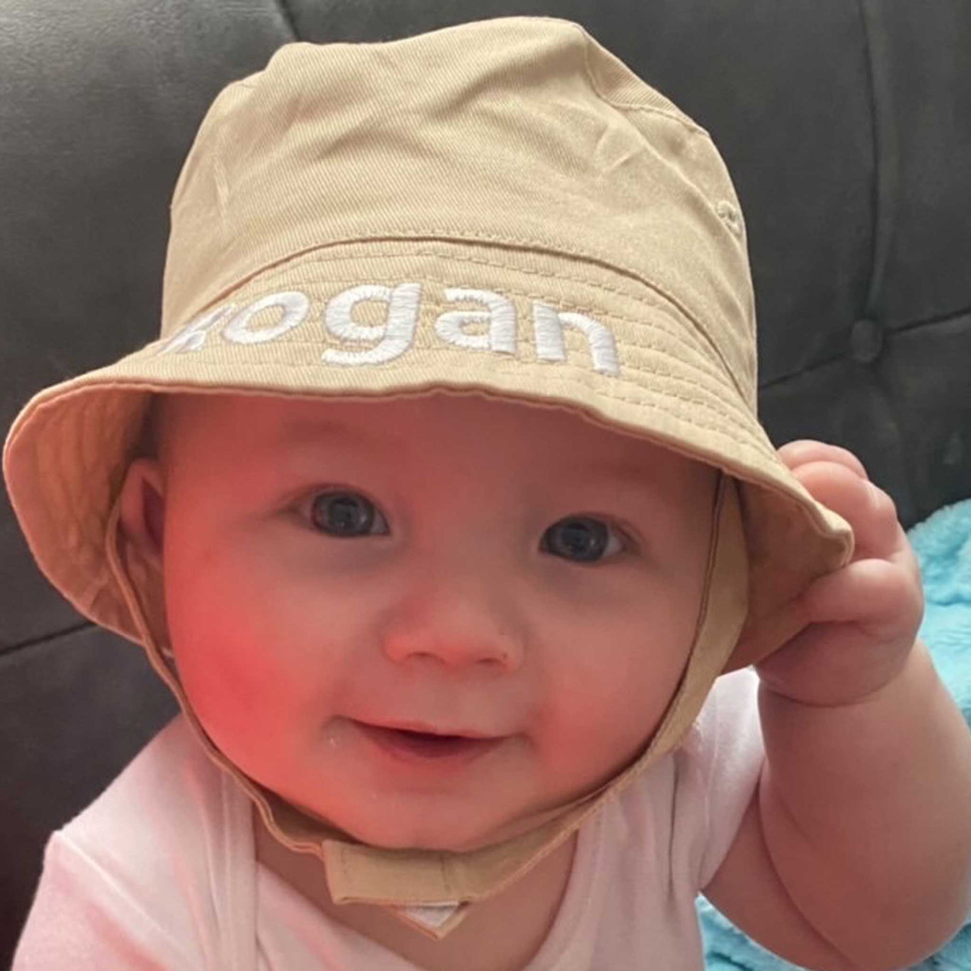 baby boys beige bucket hat