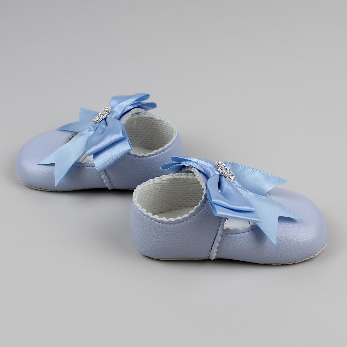 baby girls bow diamante shoes