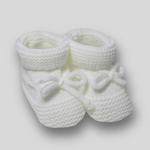 baby booties white