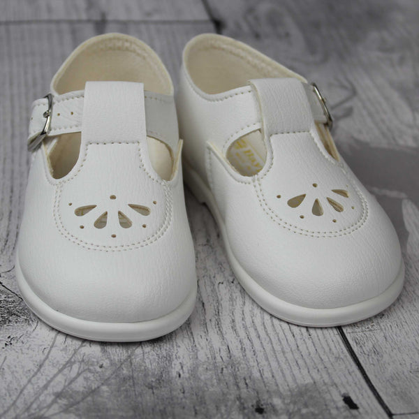 babys white hard sole shoes unisex