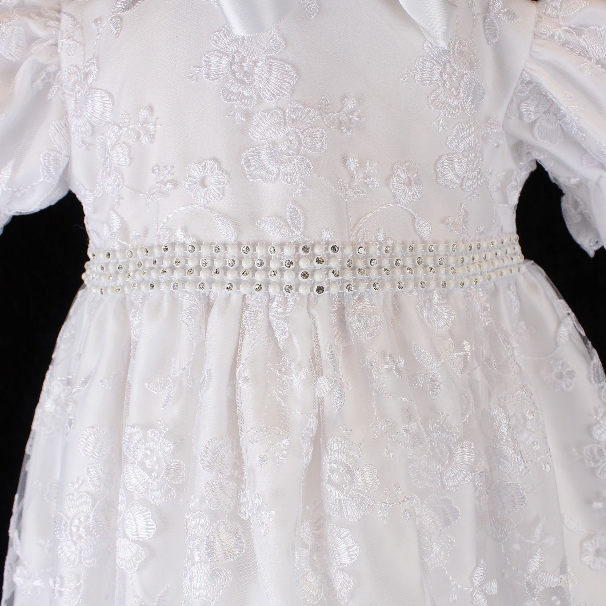 baby girls christening gown baptism dress with matching bonnet