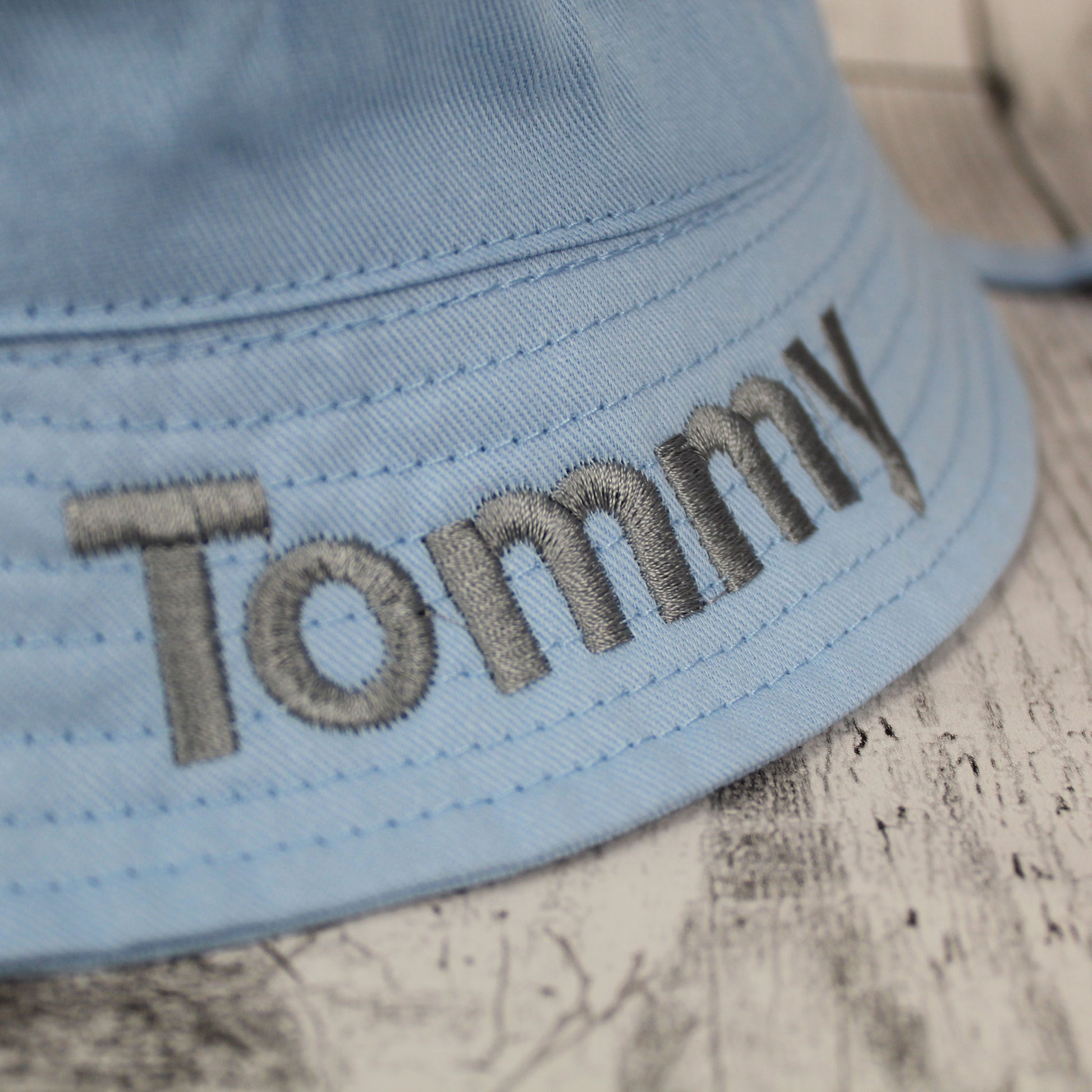 baby boys personalised bucket hat