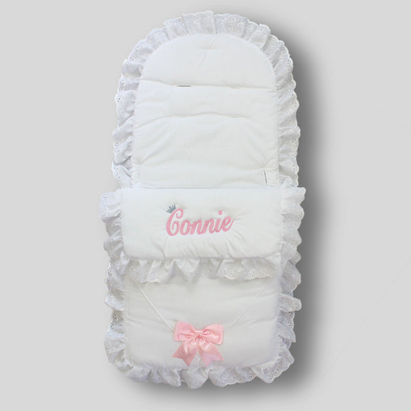 personalised baby foot muff