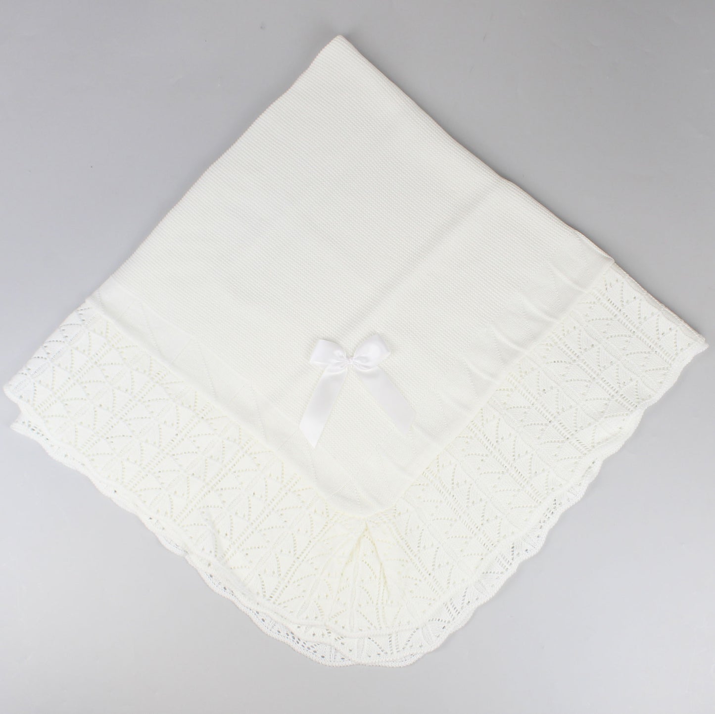 spanish knitted cream shawl