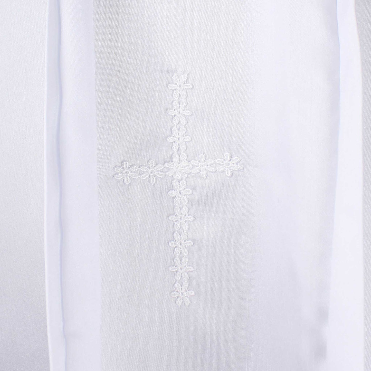 Baby Girls Christening Robe With Bonnet - Pex Bernadette - White