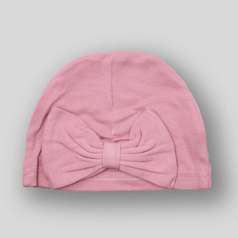 baby girls turban hat in pink