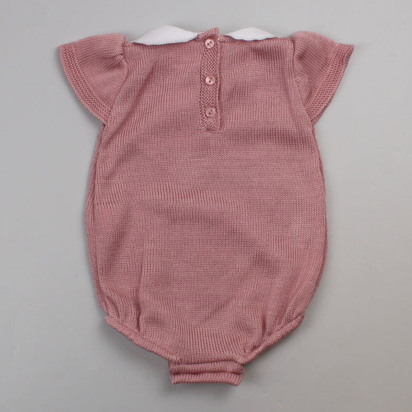 baby girls dusky pink romper summer outfit pex